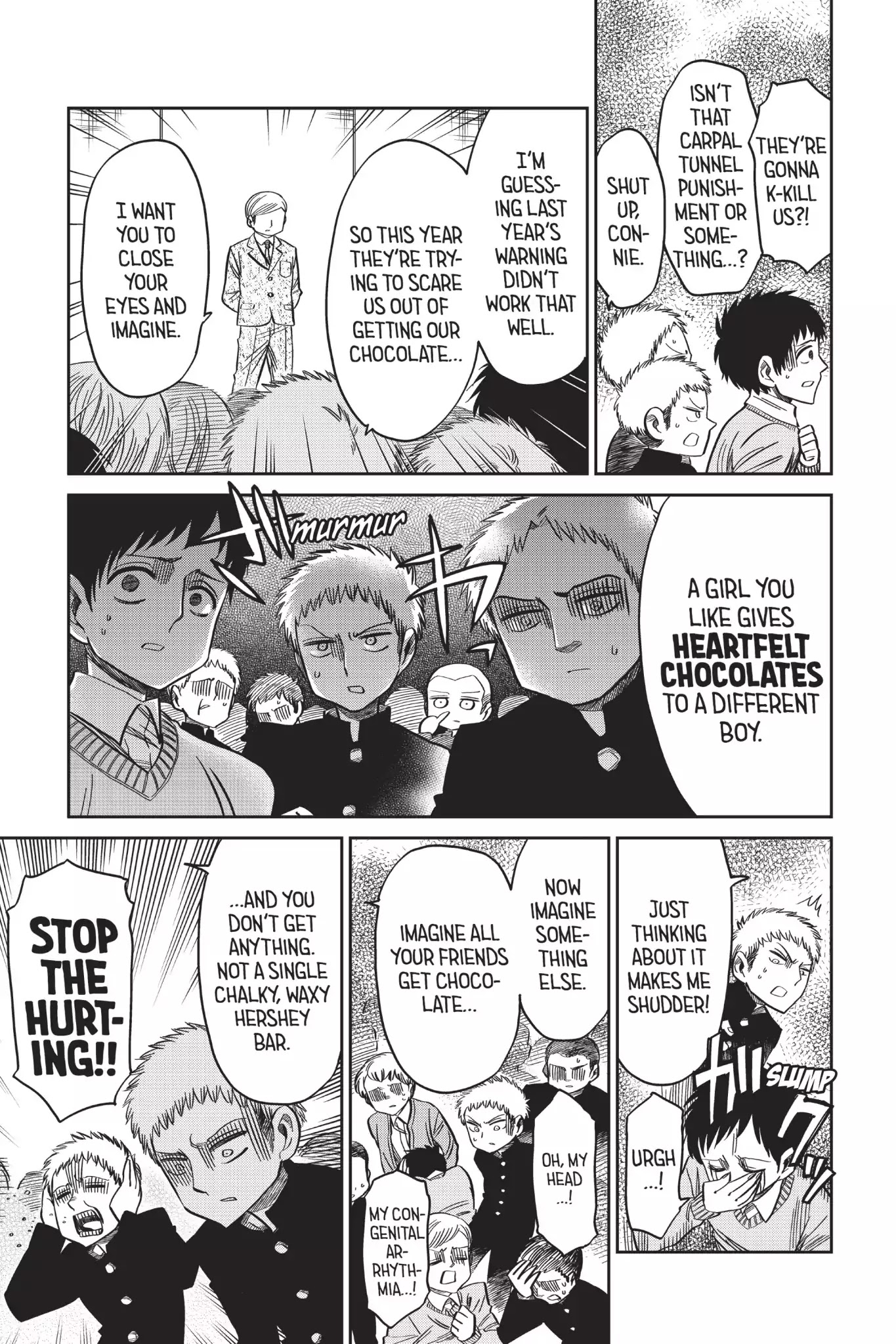 Attack on Titan: Junior High Chapter 53 page 3 - Chapter 53: Vol.4 53th Period: Valentine's Day Is War