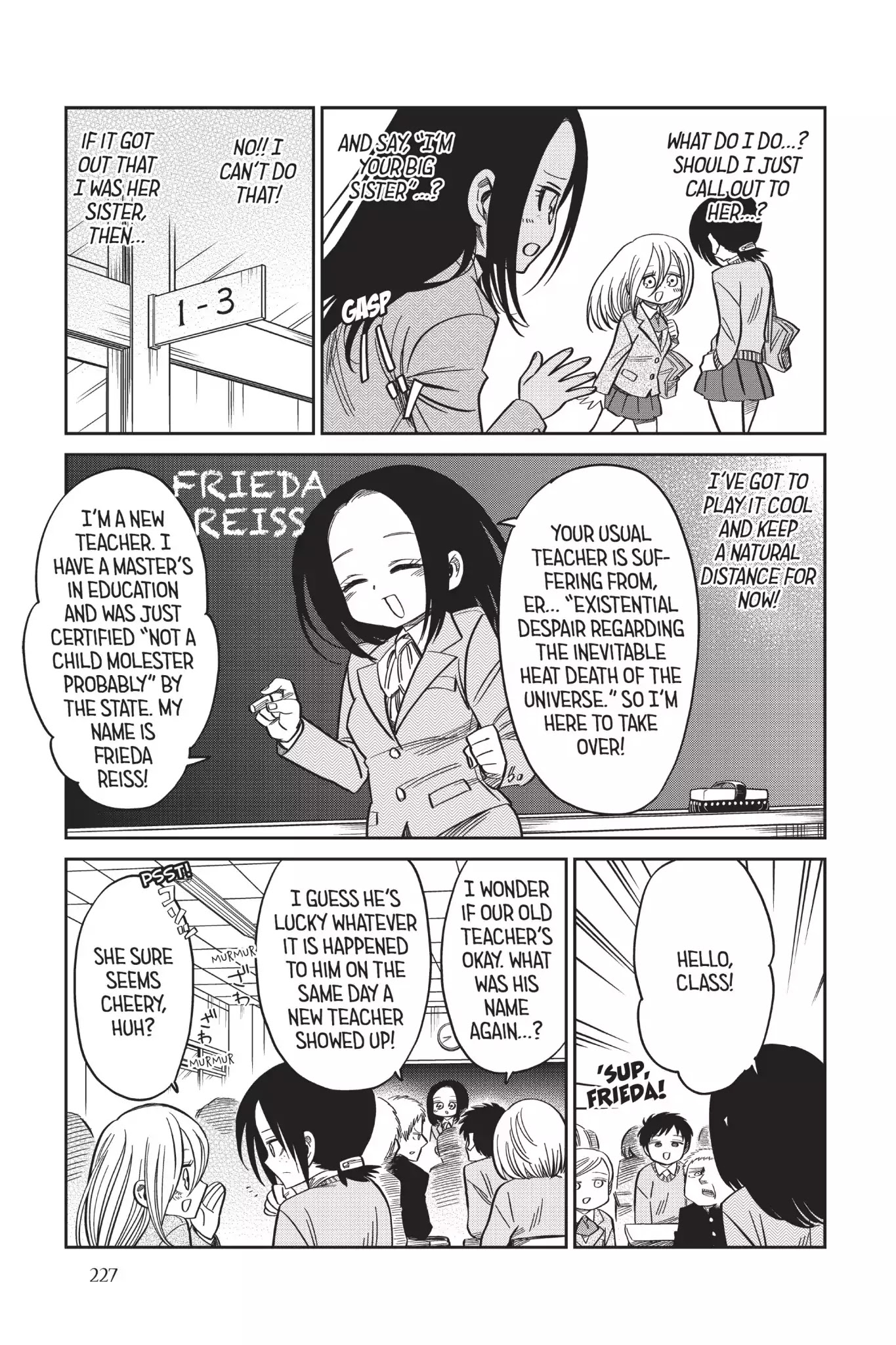 Attack on Titan: Junior High Chapter 55 page 3 - Chapter 55: Vol.4 55th Period: Enter The Hot-Blooded Teacher!!