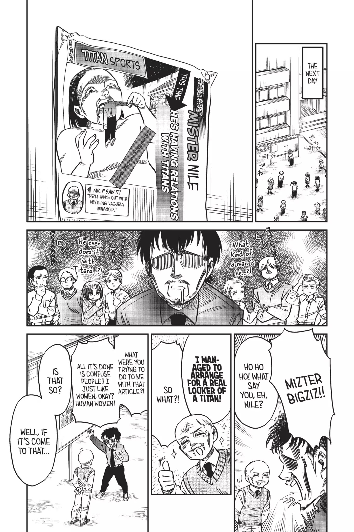Attack on Titan: Junior High Chapter 56 page 9 - Chapter 56: Vol.4 56th Period: Mr. Nile's Family Circumstances