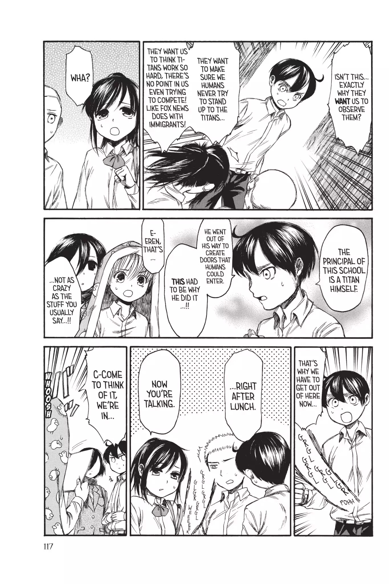 Attack on Titan: Junior High Chapter 6 page 13 - Chapter 6: Vol.1 6th Period: They're Titans, After All