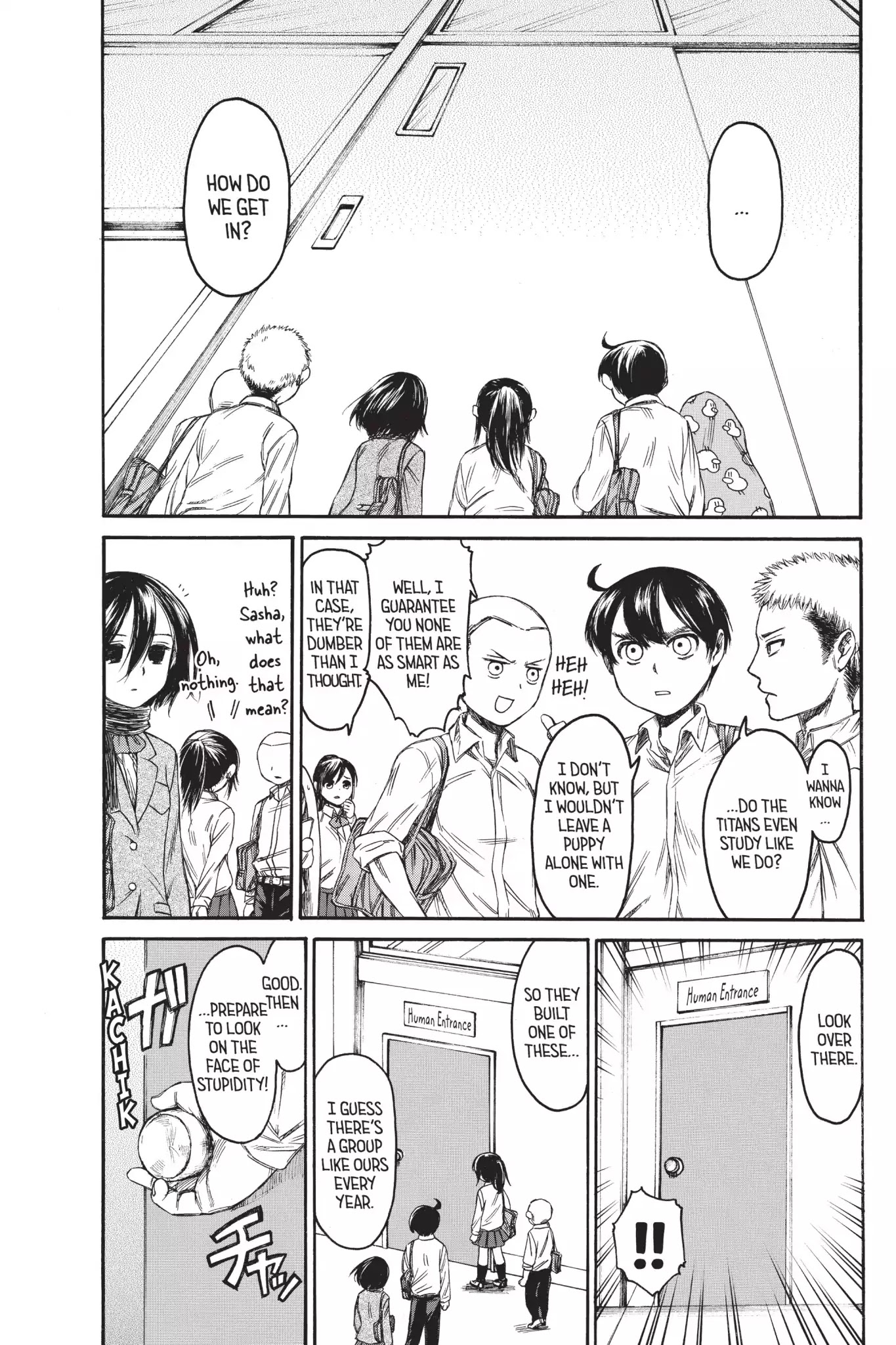 Attack on Titan: Junior High Chapter 6 page 5 - Chapter 6: Vol.1 6th Period: They're Titans, After All