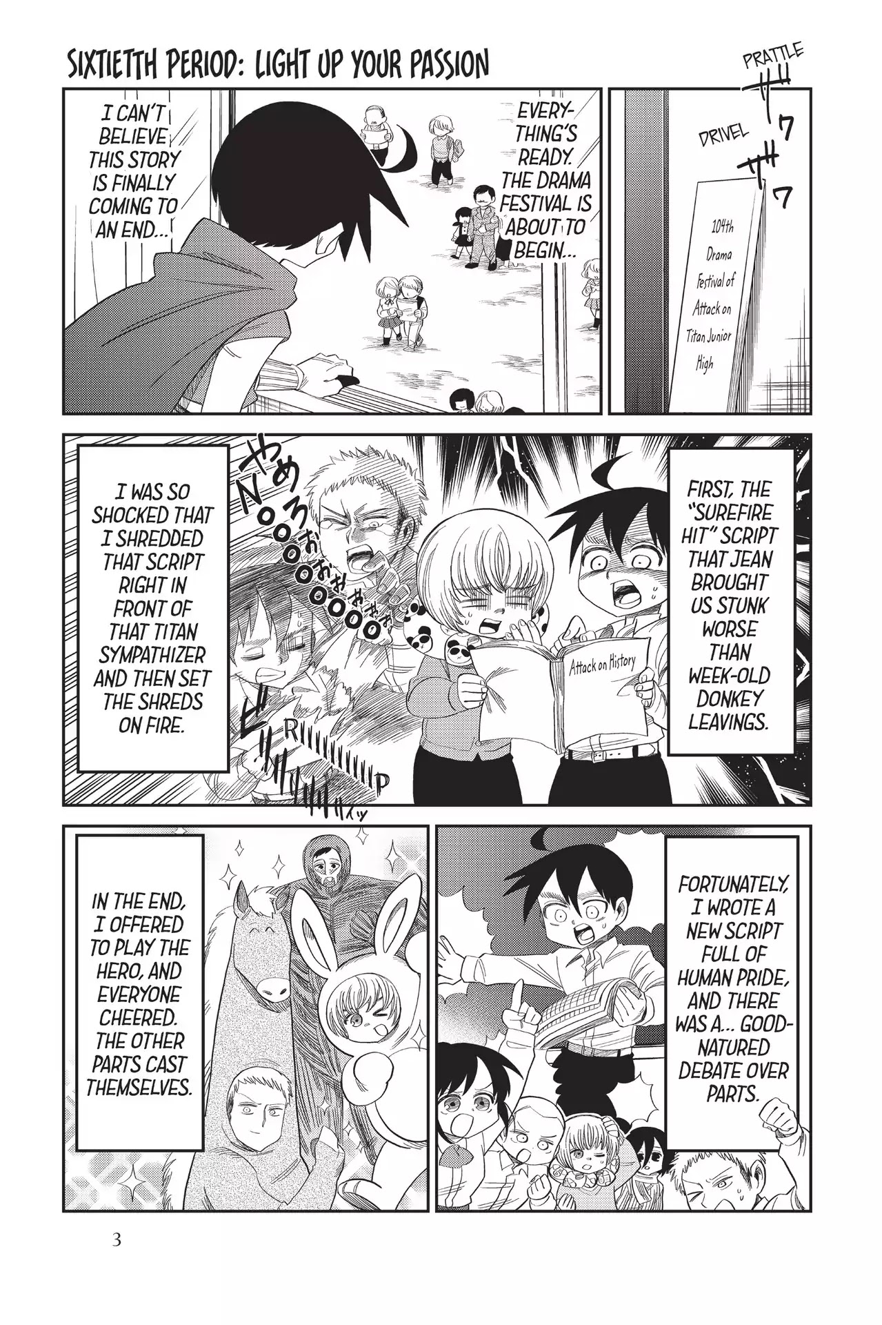 Attack on Titan: Junior High Chapter 60 page 4 - Chapter 60: Vol.5 60th Period: Light Up Your Passion