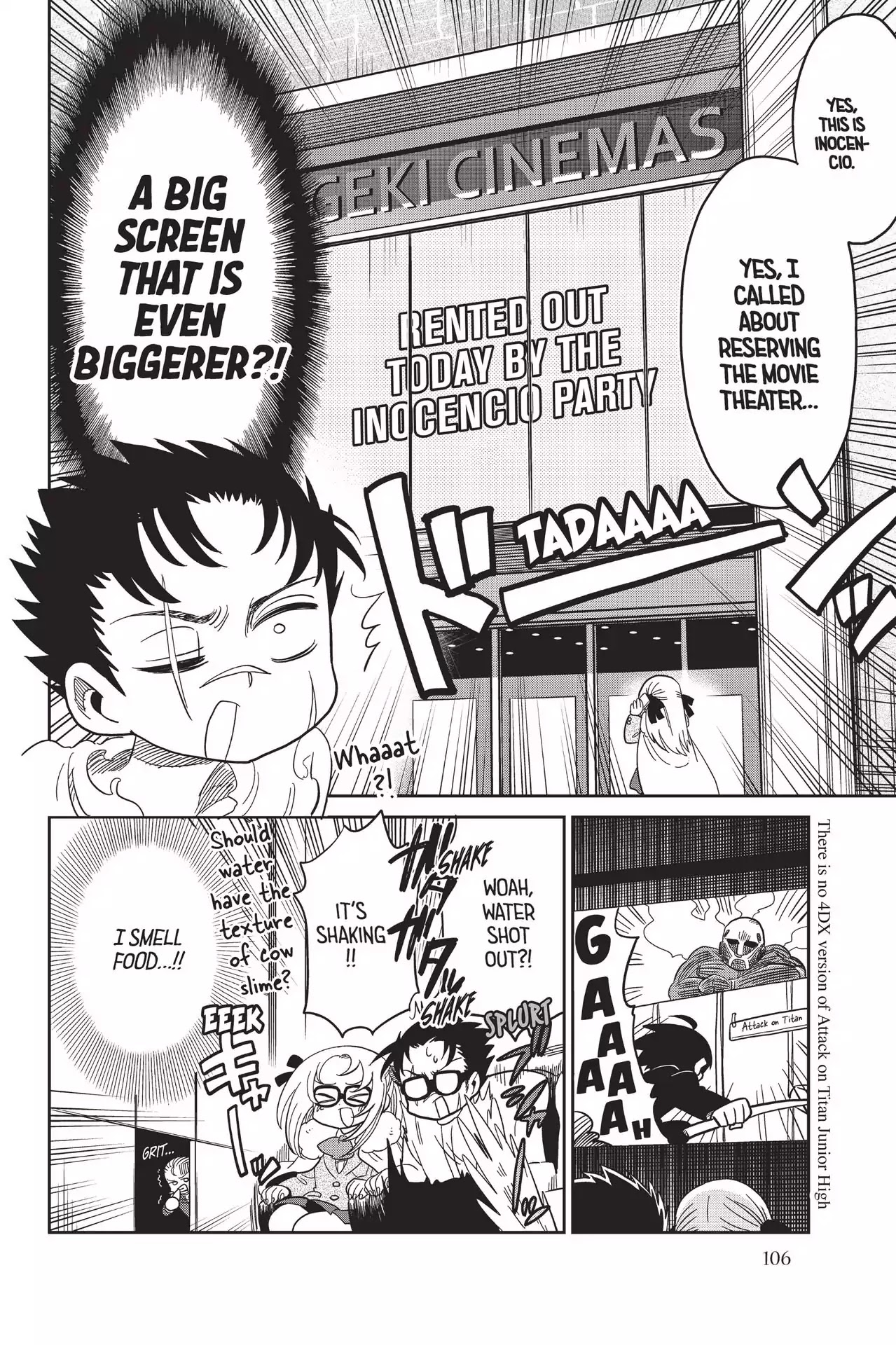 Attack on Titan: Junior High Chapter 63.5 page 4 - Vol.5 Extra Story: Let Them Eat Popcorn