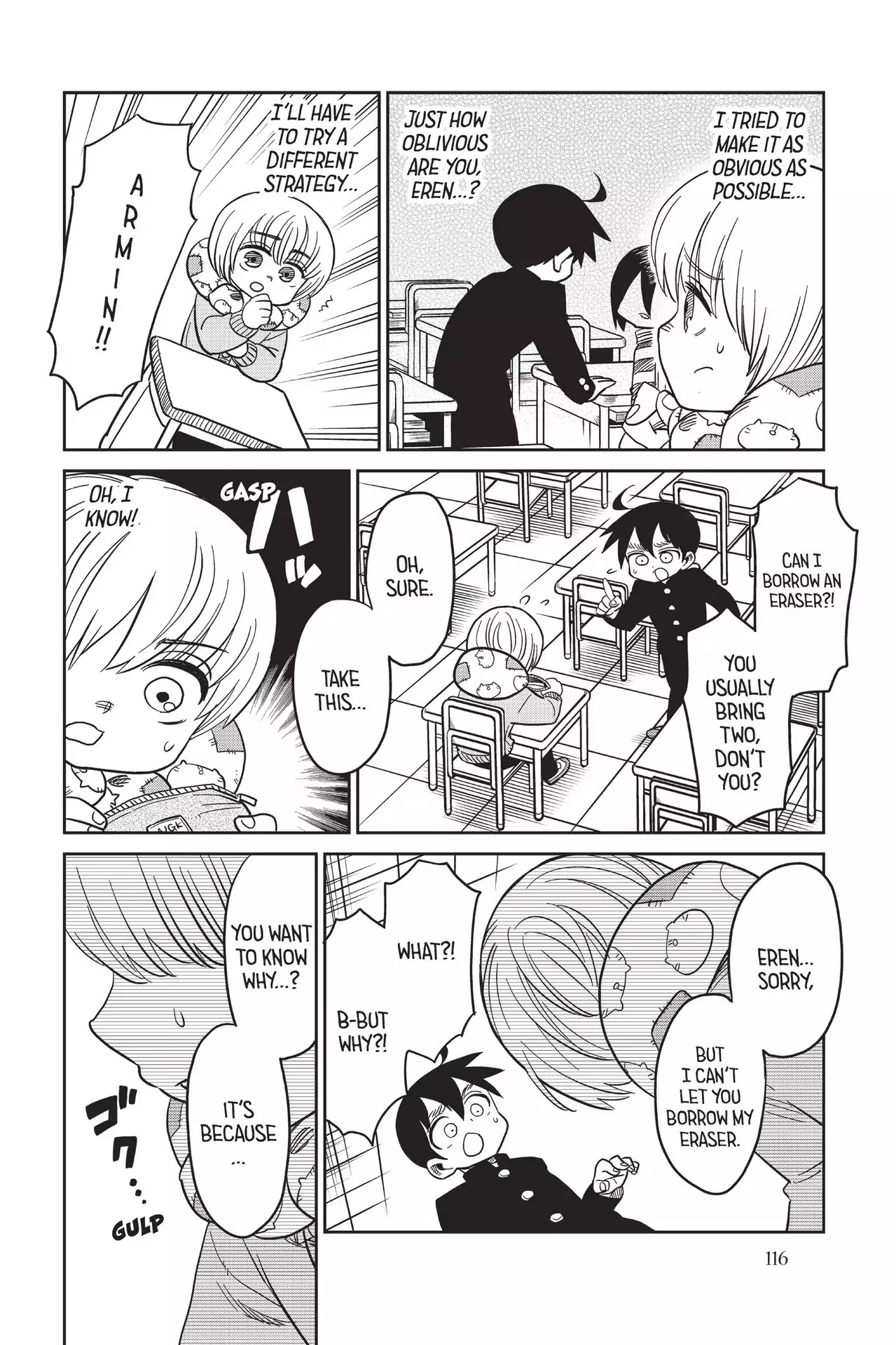 Attack on Titan: Junior High Chapter 64 page 10 - Chapter 64: Vol.5 64th Period: A Boy And His Erasers