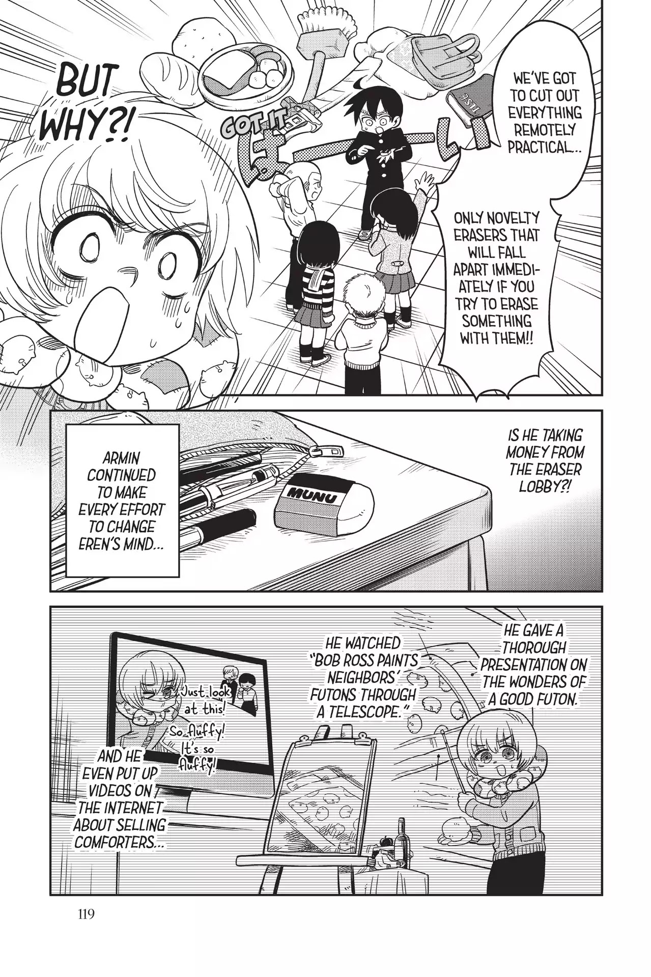Attack on Titan: Junior High Chapter 64 page 13 - Chapter 64: Vol.5 64th Period: A Boy And His Erasers