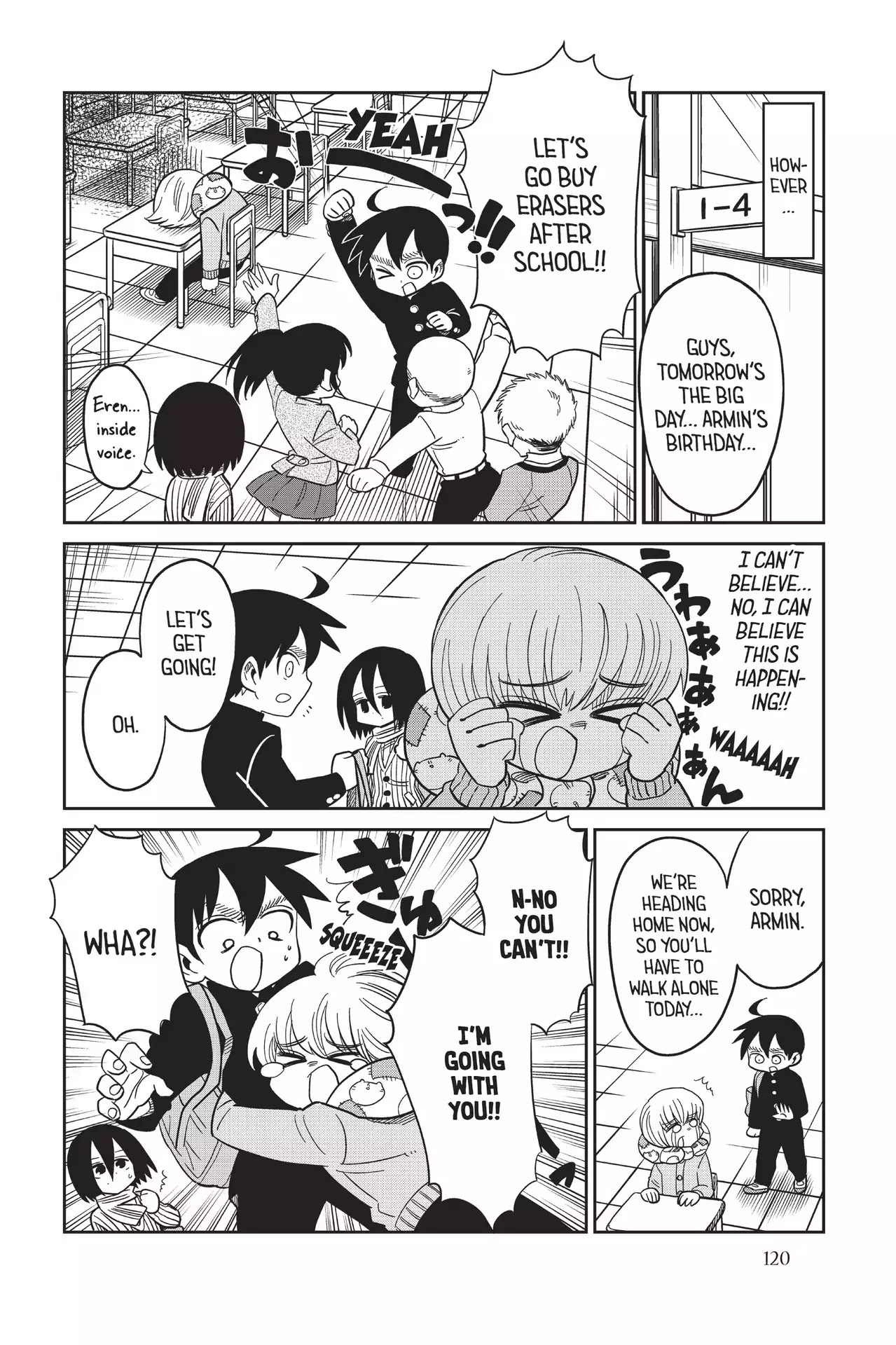 Attack on Titan: Junior High Chapter 64 page 14 - Chapter 64: Vol.5 64th Period: A Boy And His Erasers