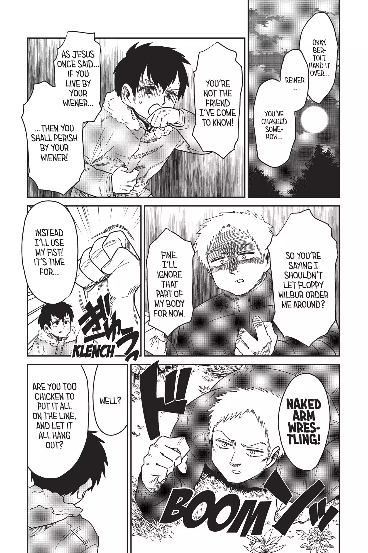 Attack on Titan: Junior High Chapter 68 page 9 - Chapter 68: Vol.5 68th Period: Friends Always Share