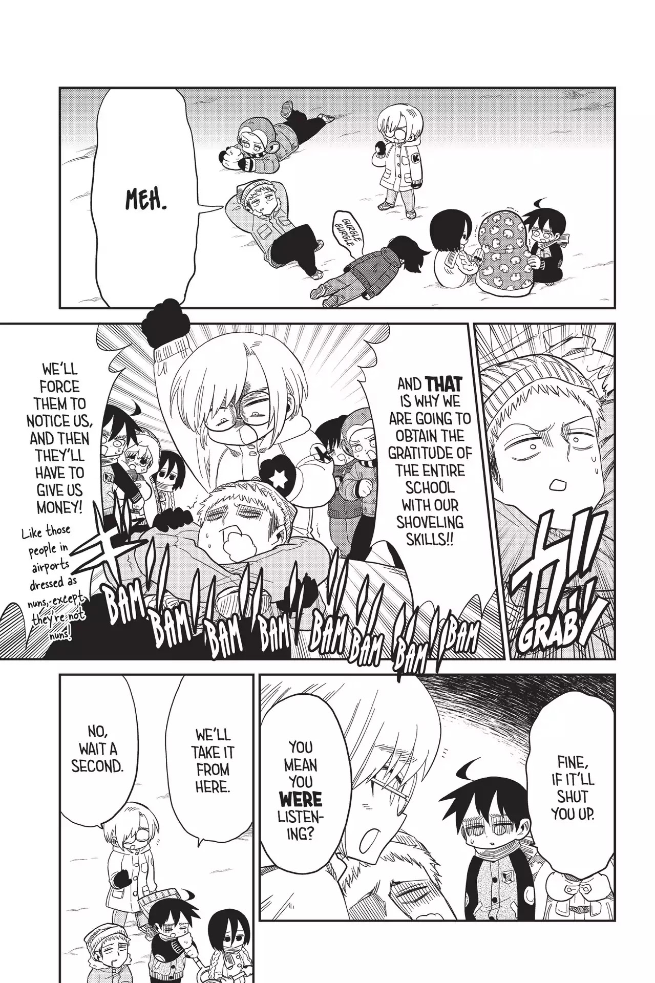 Attack on Titan: Junior High Chapter 69 page 3 - Chapter 69: Vol.5 69th Period: Let It Snow, Let Them Burn