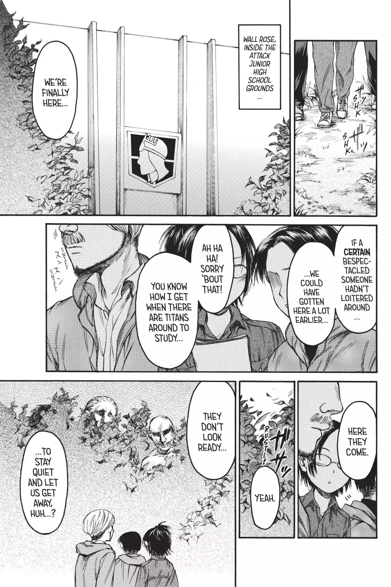 Attack on Titan: Junior High Chapter 7 page 1 - Chapter 7: Vol.1 7th Period: A Whiff Of Something Interesting