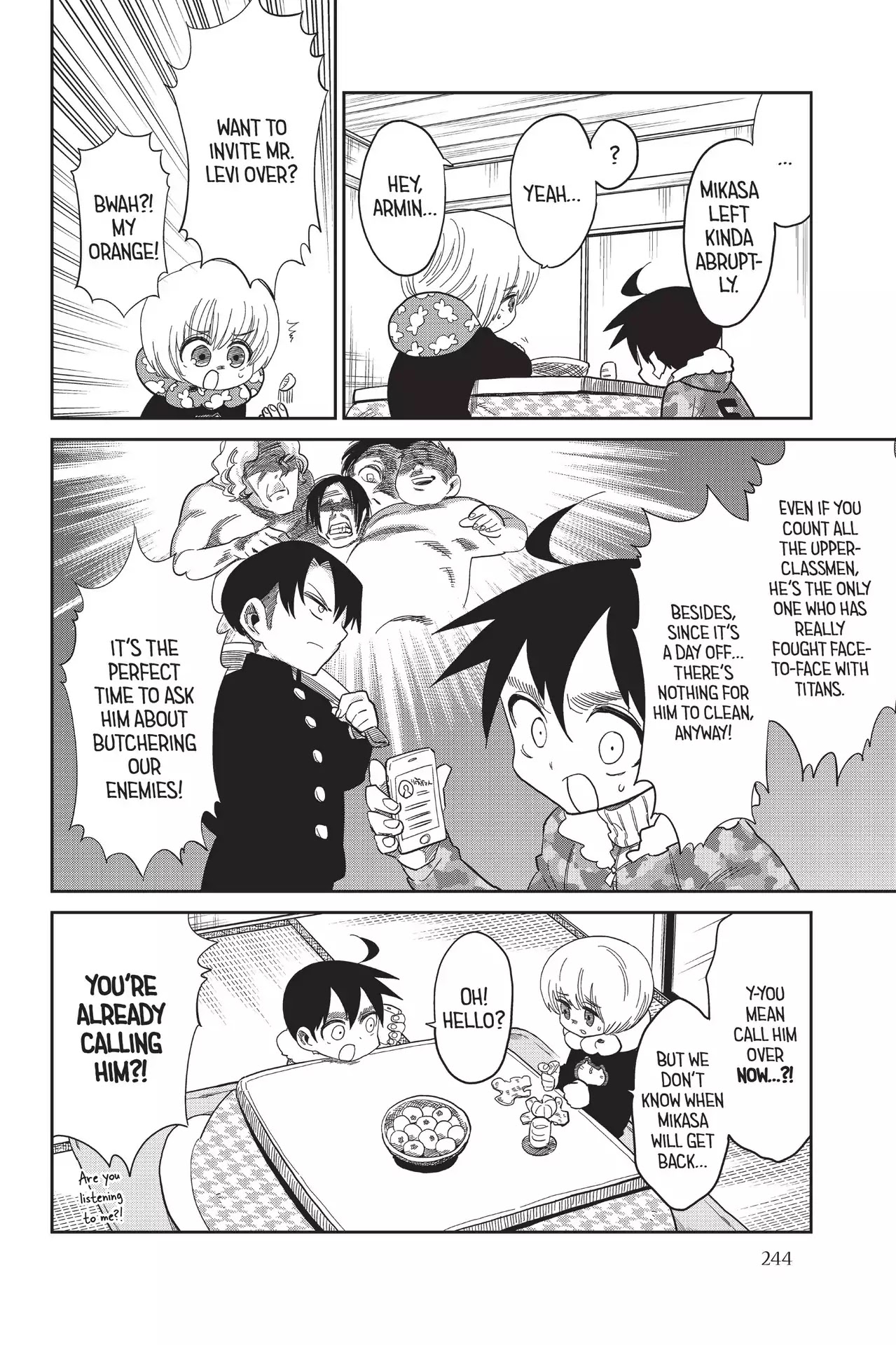 Attack on Titan: Junior High Chapter 71 page 4 - Chapter 71: Vol.5 71th Period: A Day Off Is The Time To Try A Change And Mature Like Nobody's Business