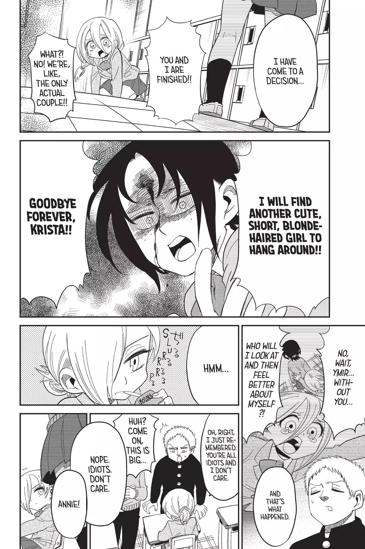 Attack on Titan: Junior High Chapter 72 page 4 - Chapter 72: Vol.5 72th Period: Friendship Shines...And Sometimes It Doesn't