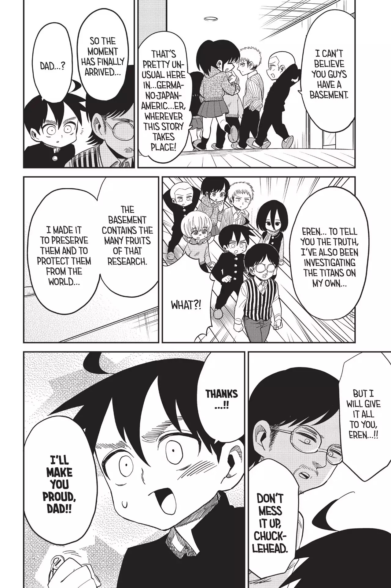 Attack on Titan: Junior High Chapter 73 page 10 - Chapter 73: Vol.5 73th Period: Dad On A Weekday