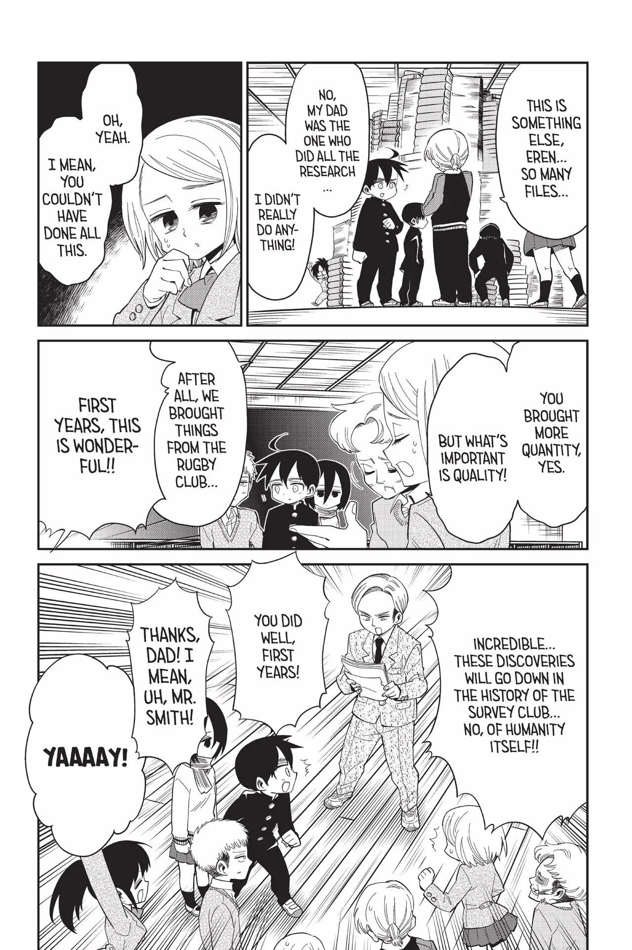 Attack on Titan: Junior High Chapter 75 page 4 - Chapter 75: Vol.5: 75th Period: Wanna Be A Sempai