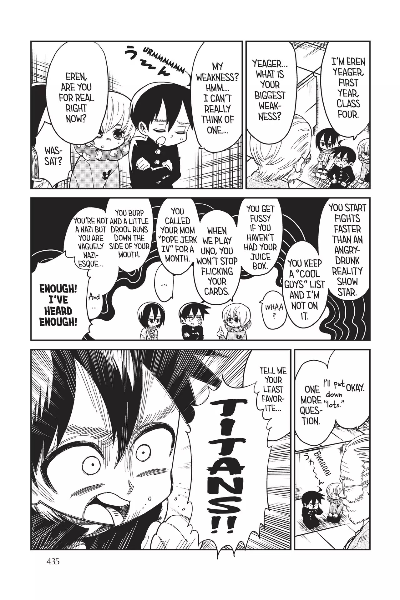 Attack on Titan: Junior High Chapter 78 page 9 - Chapter 78: Vol.5 78th Period: The Dangerous Man In Glasses