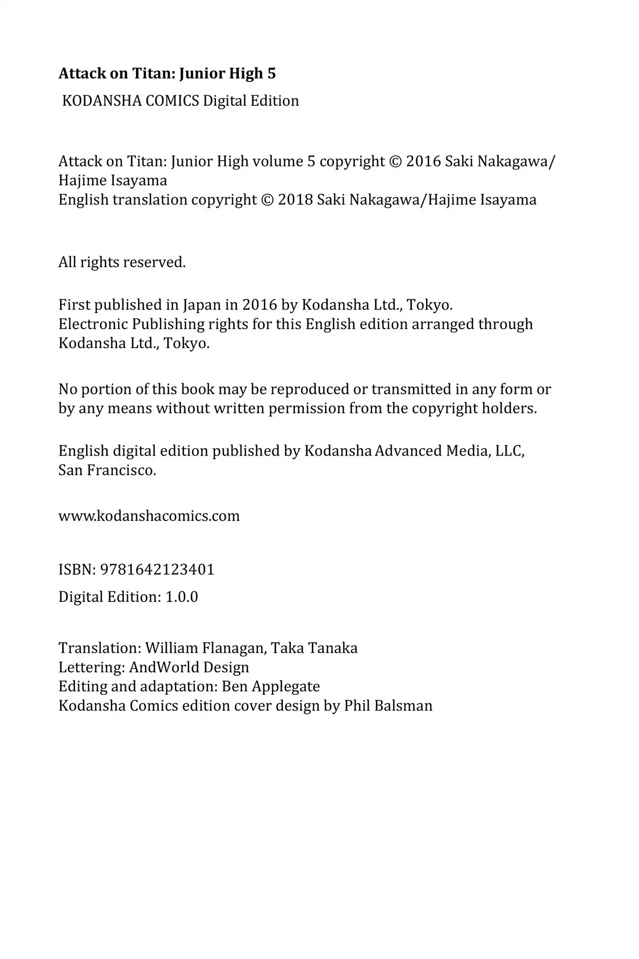 Attack on Titan: Junior High Chapter 79.5 page 40 - Vol.5 Final Period: Farewell, Attack Junior High!