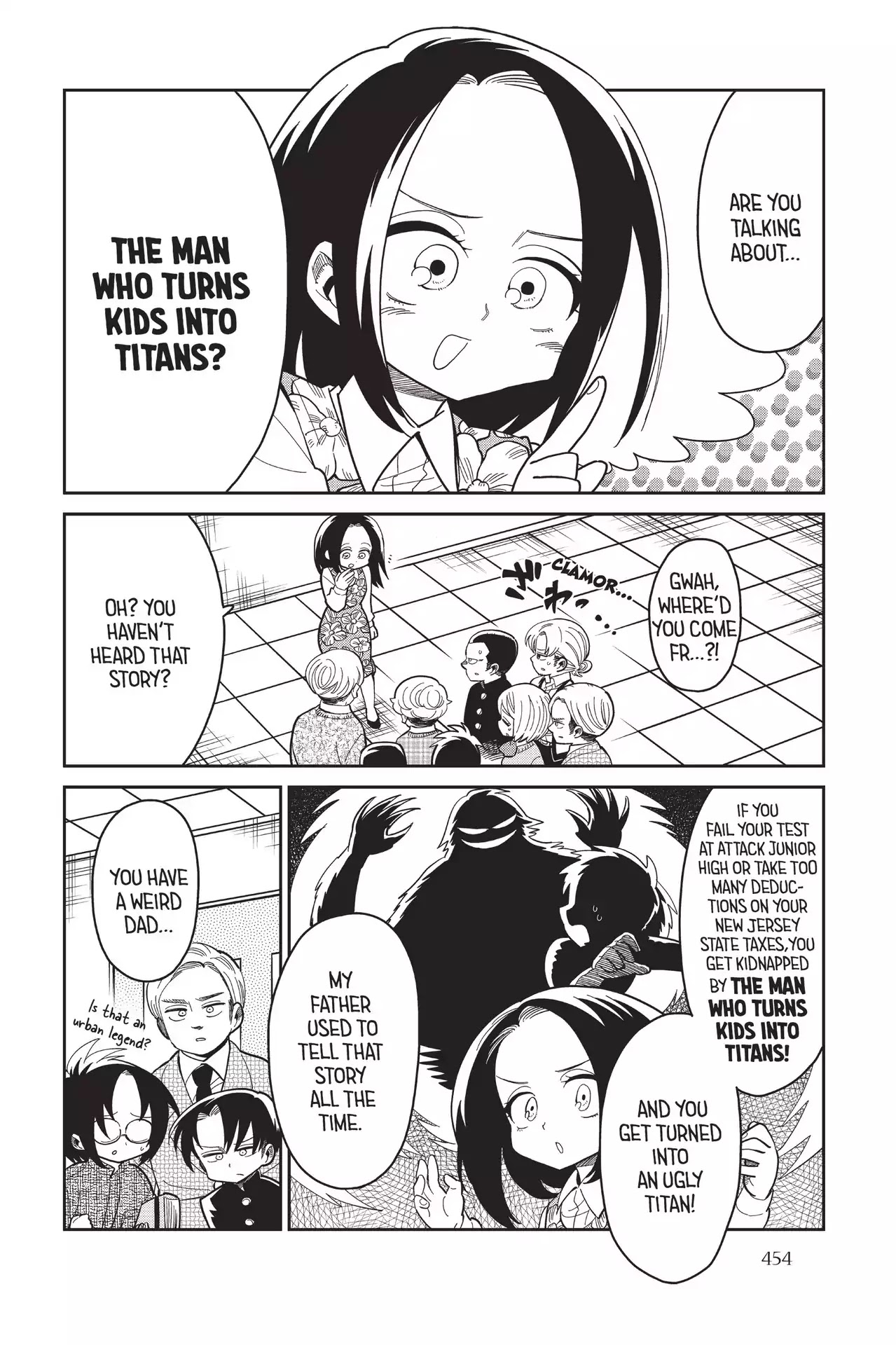 Attack on Titan: Junior High Chapter 79 page 2 - Chapter 79: Vol.5 79th Period: Scary Campus Tales! He Who Turns Kids Into Titans