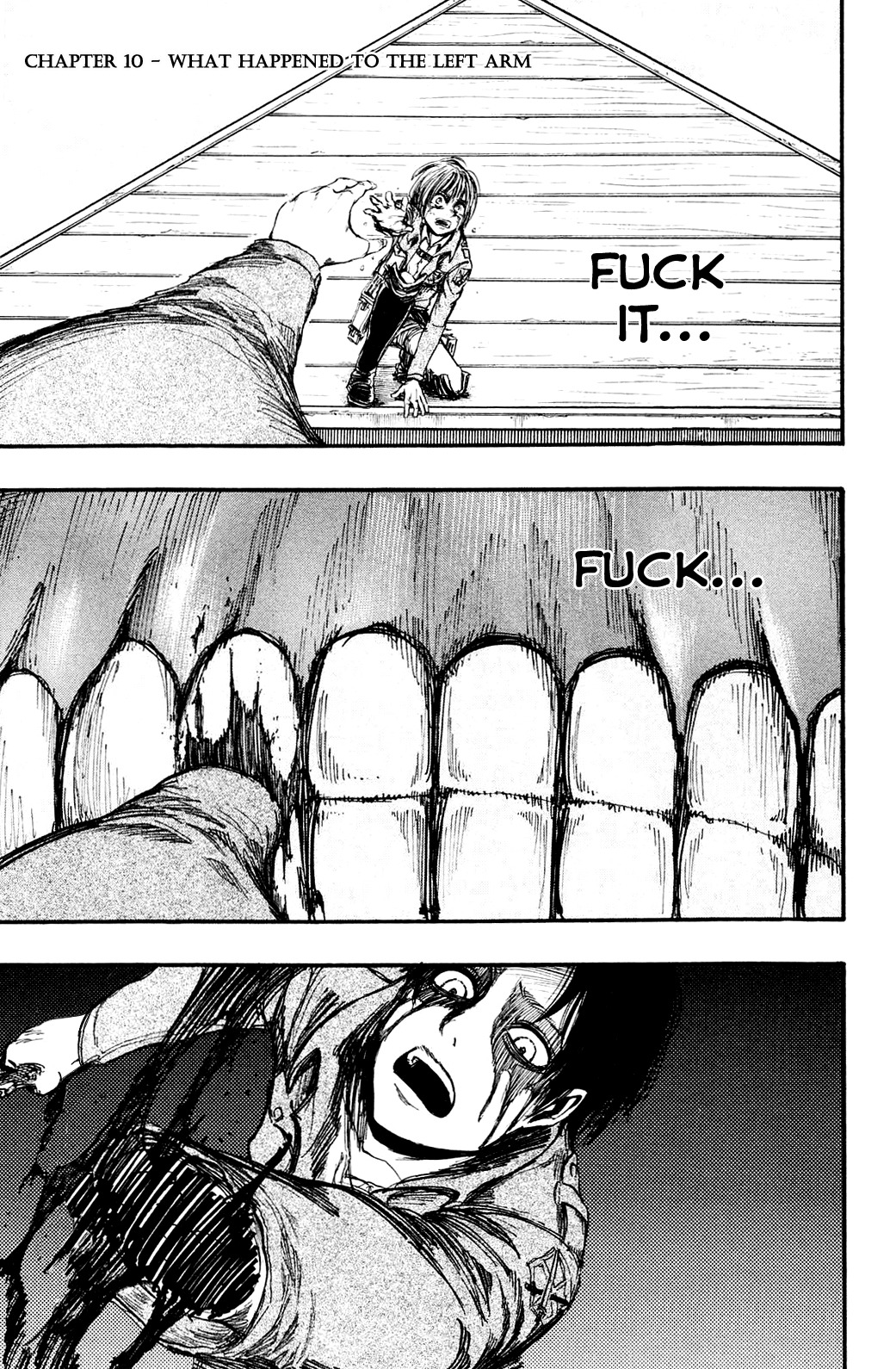Attack on Titan manga, chapter 10, page 1 of 43