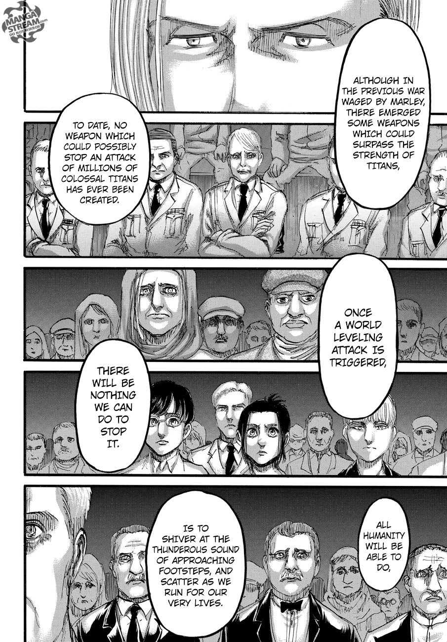 Attack on Titan manga, chapter 100, page 20 of 43