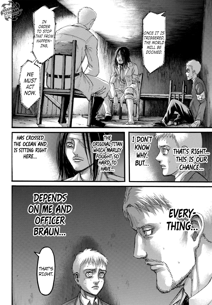 Attack on Titan manga, chapter 100, page 22 of 43