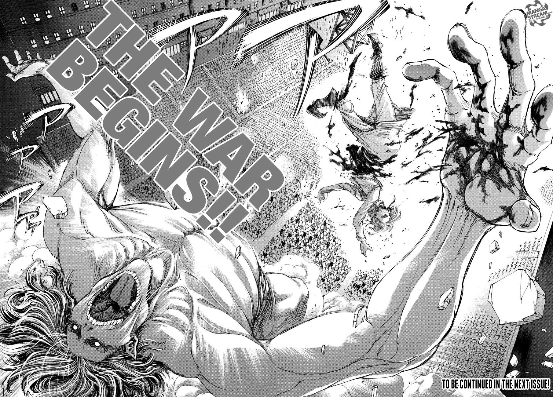 Attack on Titan manga, chapter 100, page 43 of 43