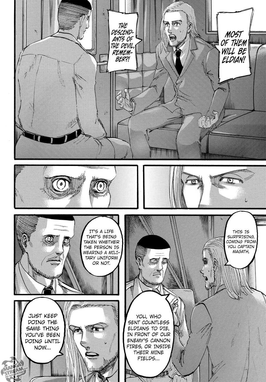 Attack on Titan manga, chapter 100, page 6 of 43