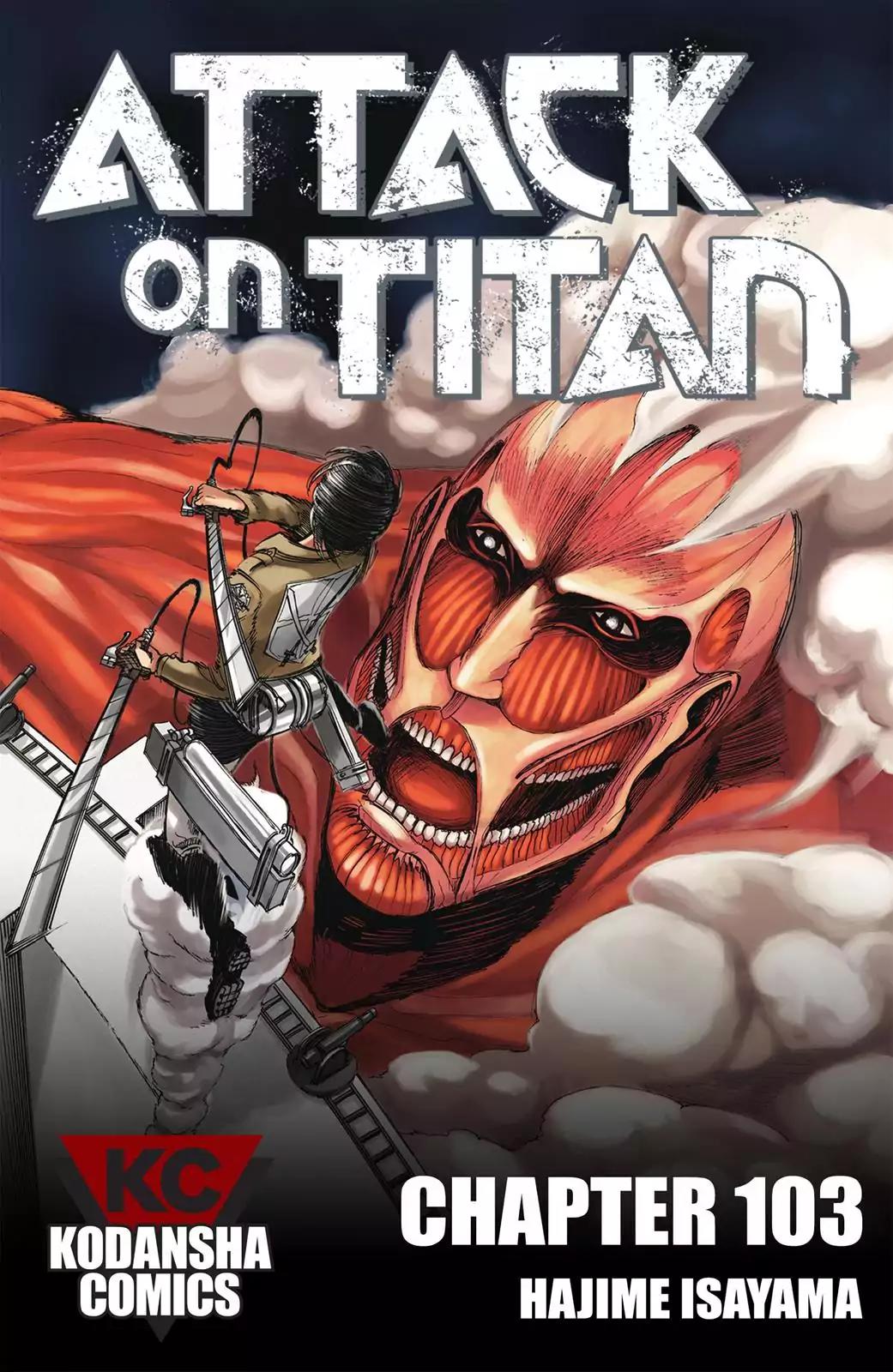 Attack on Titan manga, chapter 103, page 1 of 46