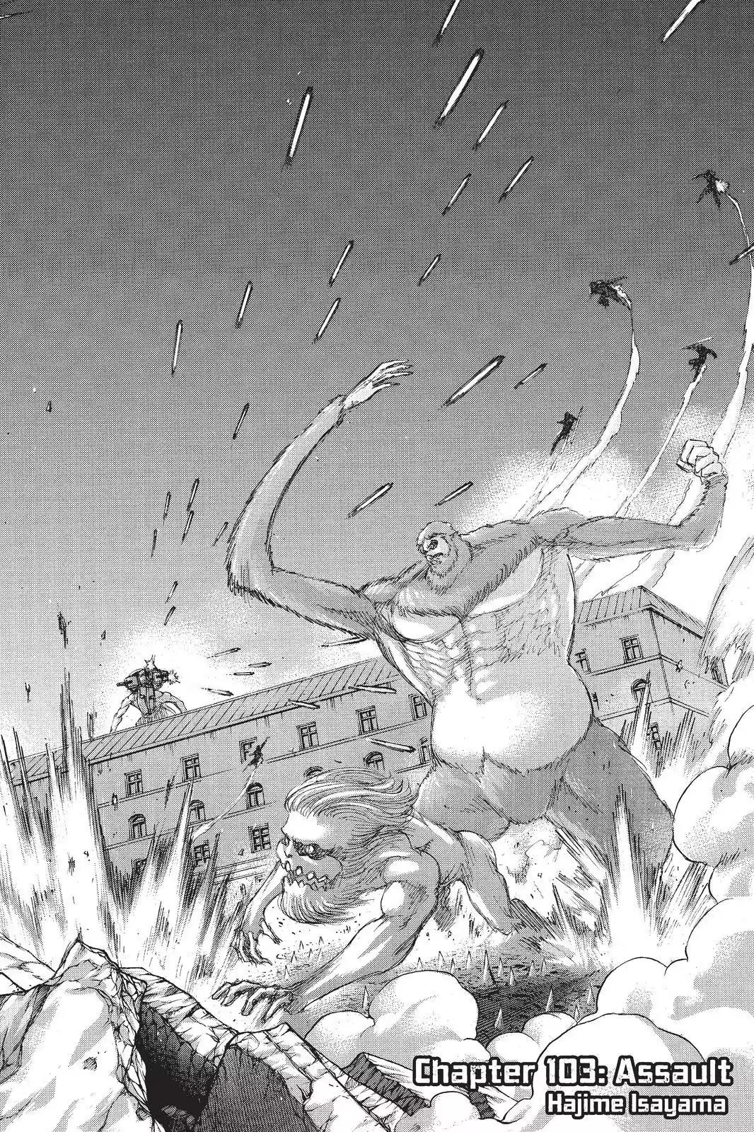 Attack on Titan manga, chapter 103, page 3 of 46
