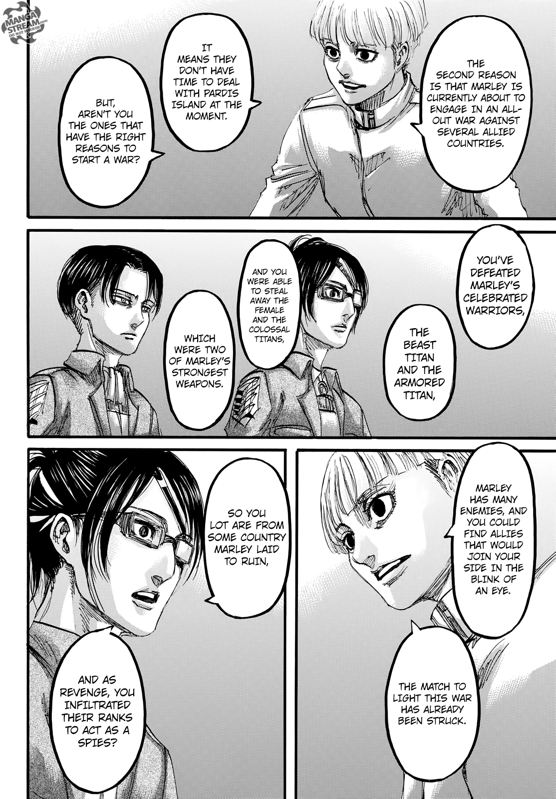 Attack on Titan manga, chapter 106, page 15 of 46
