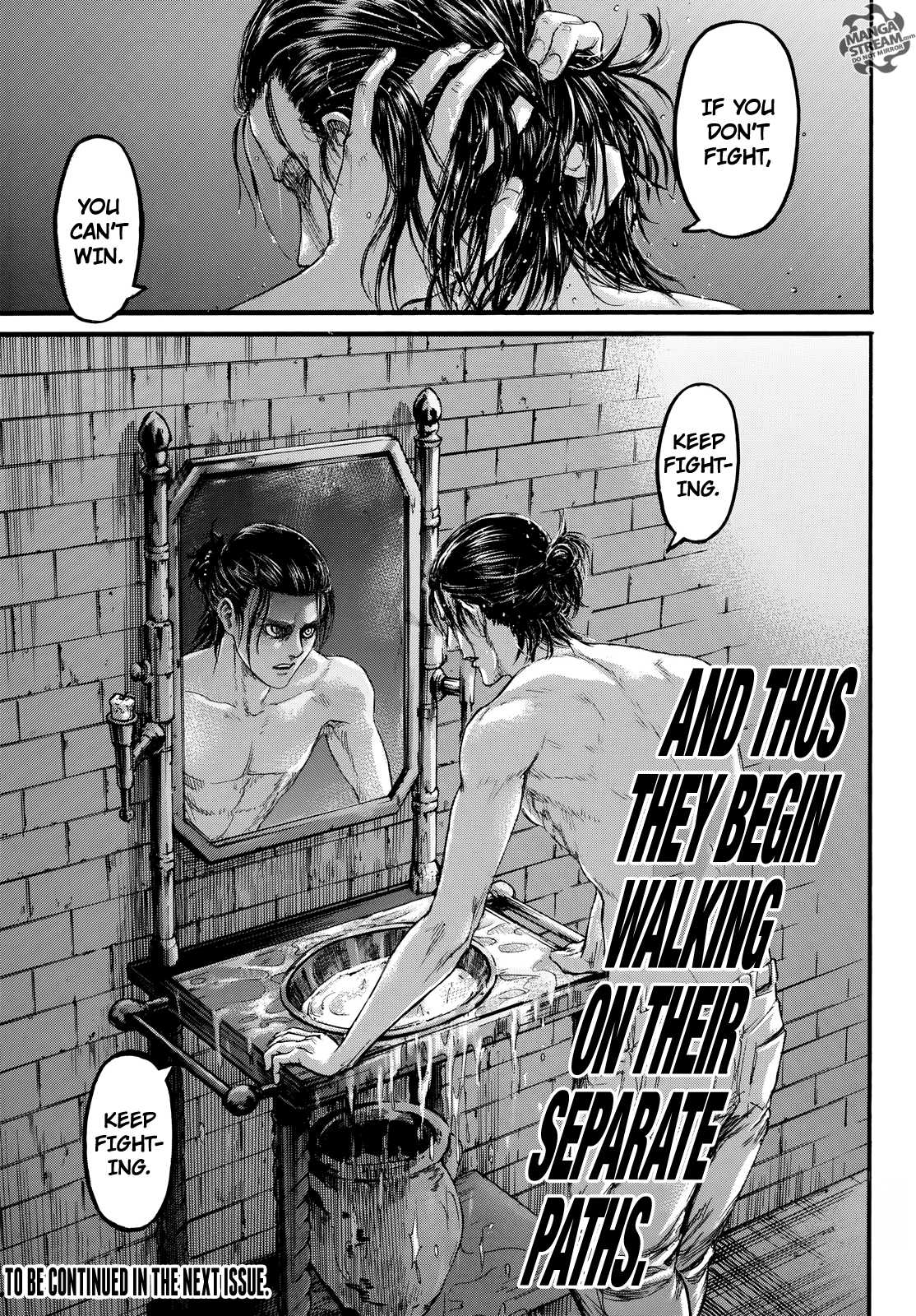 Attack on Titan manga, chapter 106, page 46 of 46