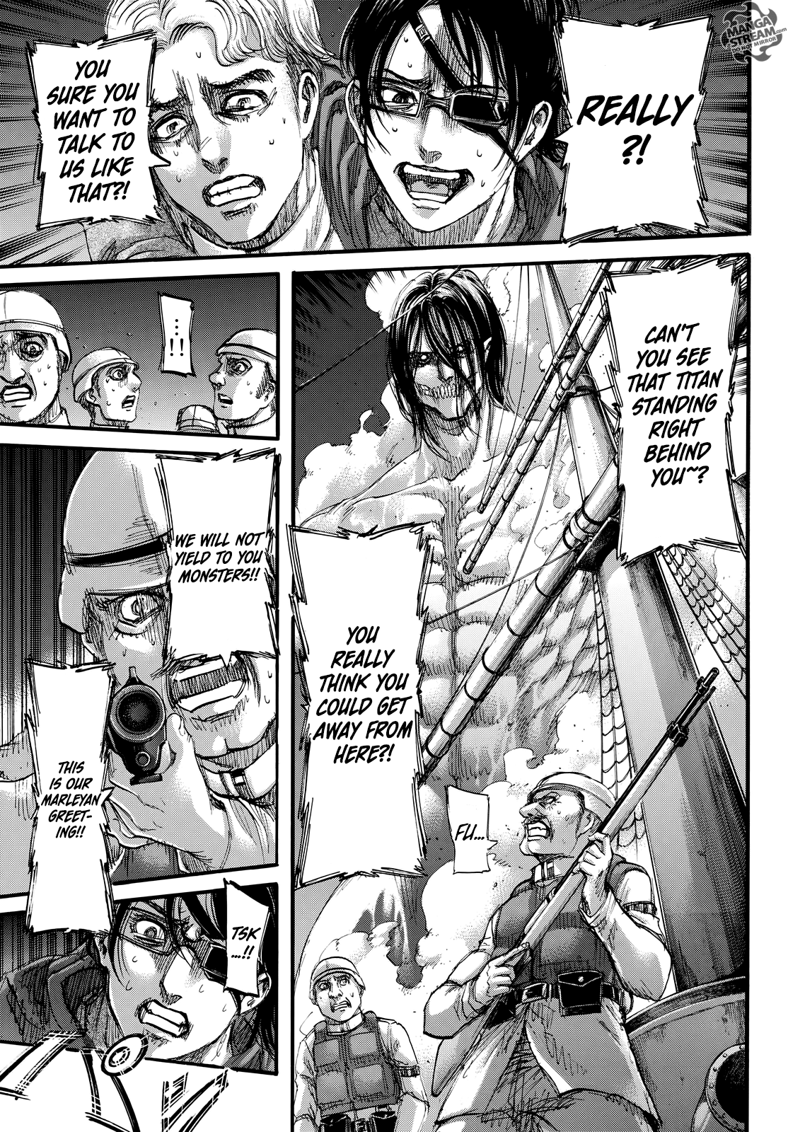 Attack on Titan manga, chapter 106, page 8 of 46