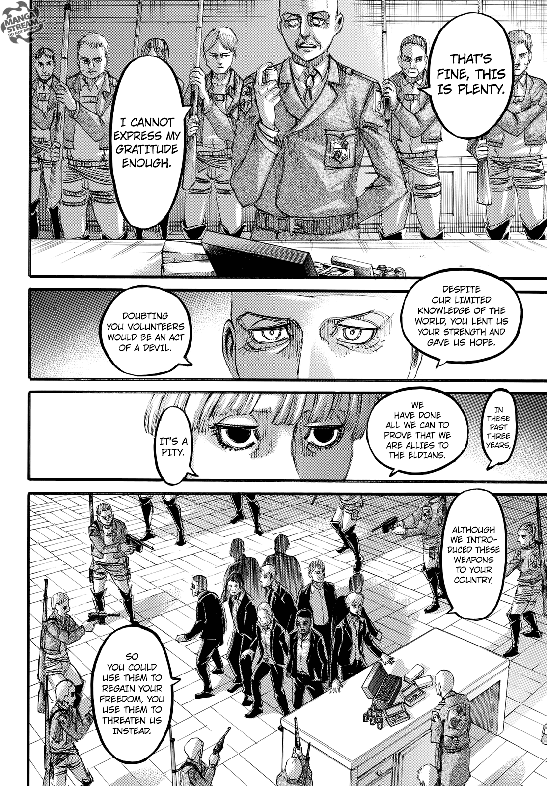Attack on Titan manga, chapter 107, page 37 of 46