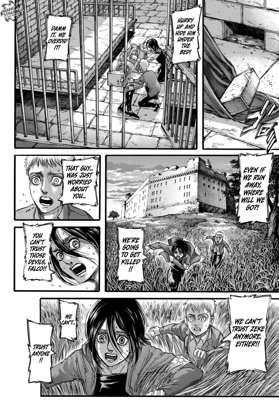 Attack on Titan manga, chapter 107, page 43 of 46