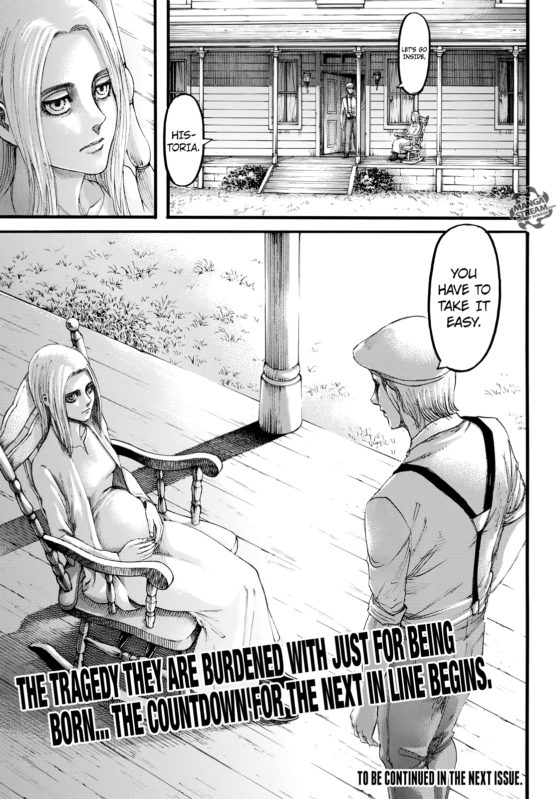 Attack on Titan manga, chapter 107, page 46 of 46