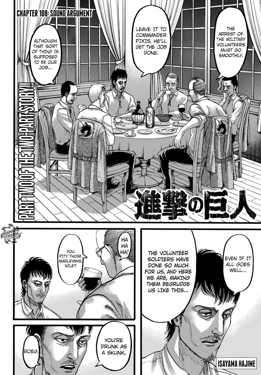 Attack on Titan manga, chapter 108, page 3 of 47