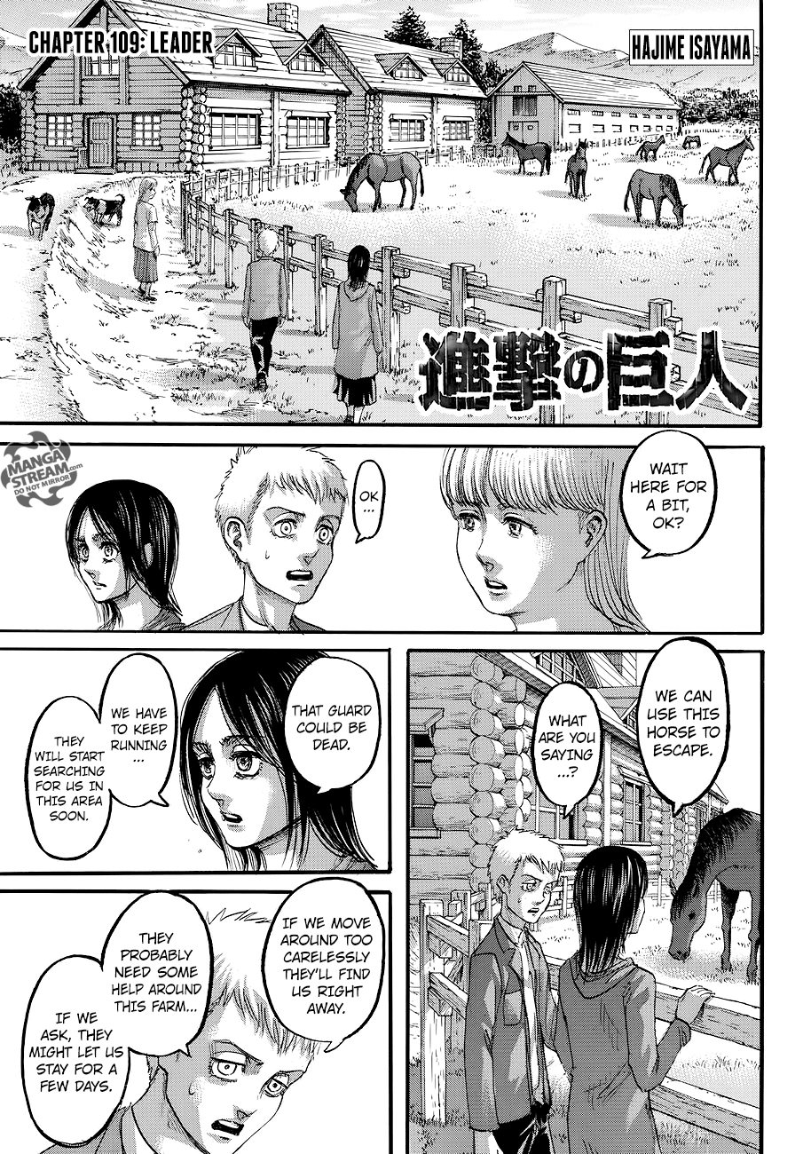 Attack on Titan manga, chapter 109, page 3 of 47