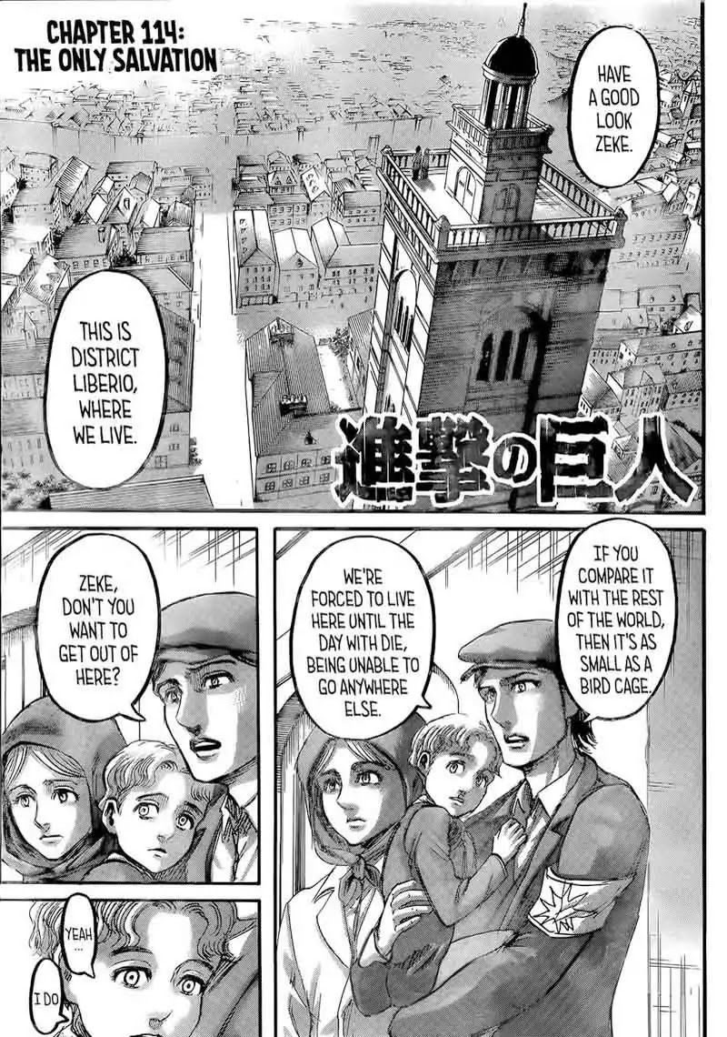 Attack on Titan manga, chapter 114, page 2 of 45