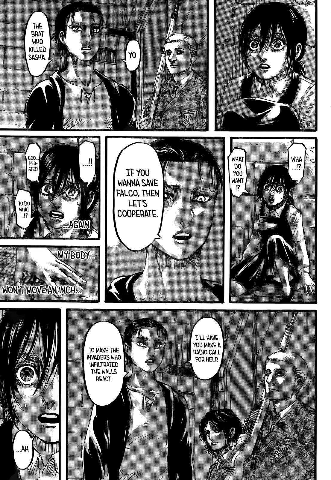 Attack on Titan Chapter 115 page 44 - Chapter 115: Support