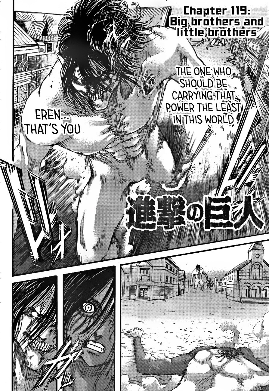 Attack on Titan Chapter 119 page 3 - Chapter 119: Big Brothers and Little Brothers