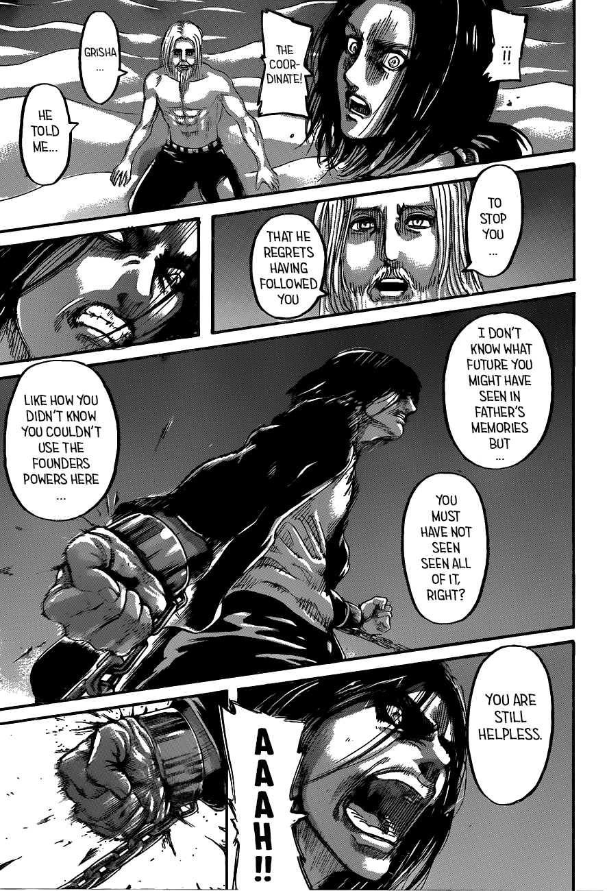 Attack on Titan manga, chapter 121, page 43 of 45