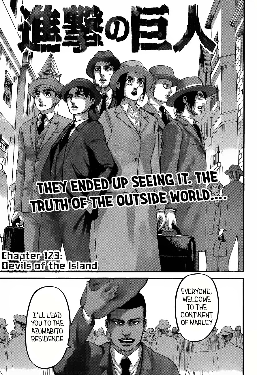Attack on Titan Chapter 123 page 4 - Chapter 123: Devils of the Island