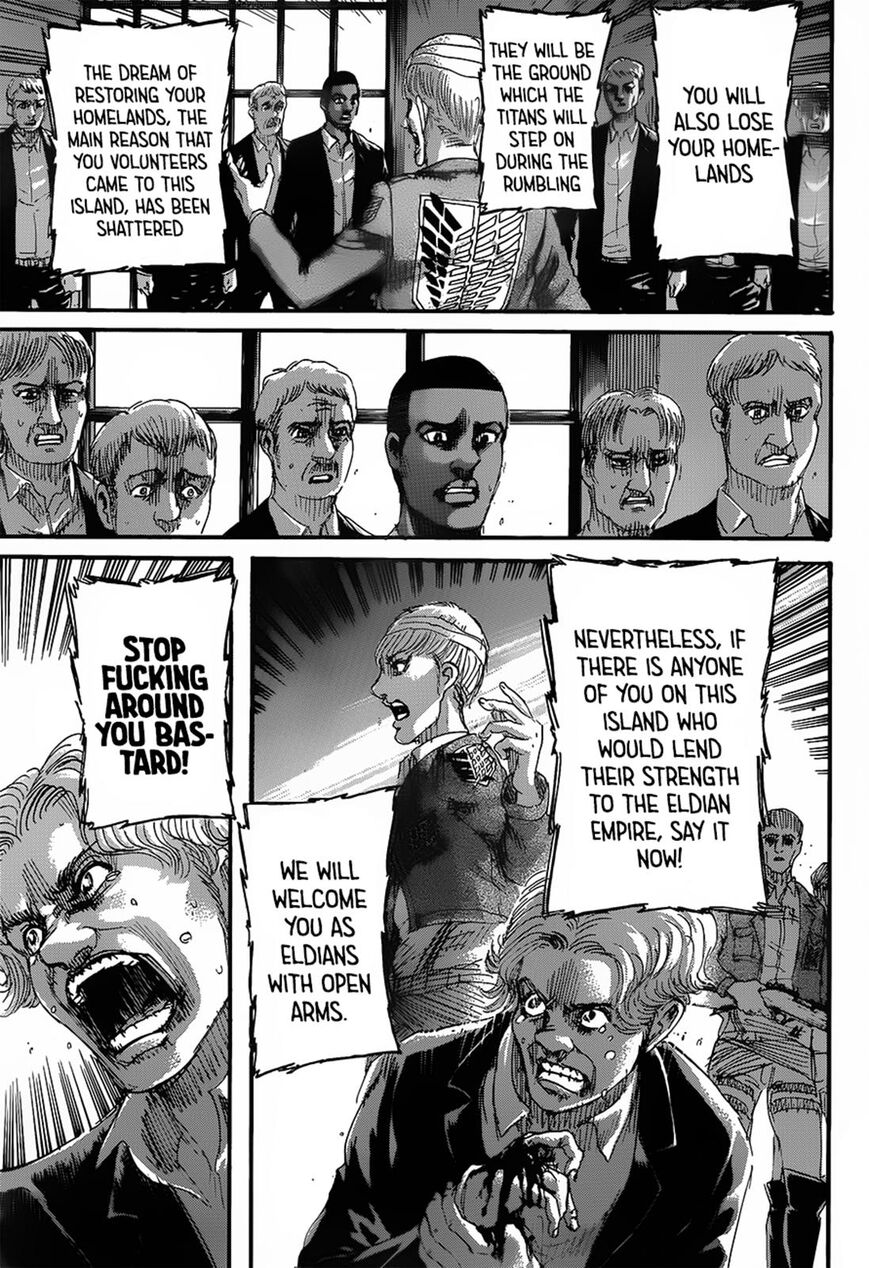 Attack on Titan manga, chapter 125, page 34 of 46