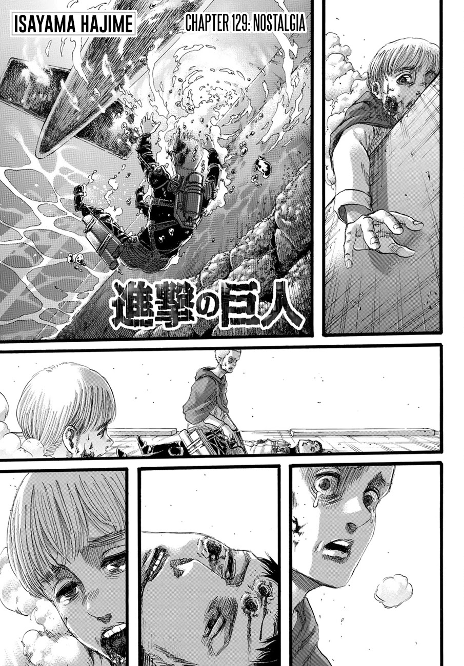 Attack on Titan manga, chapter 129, page 1 of 45