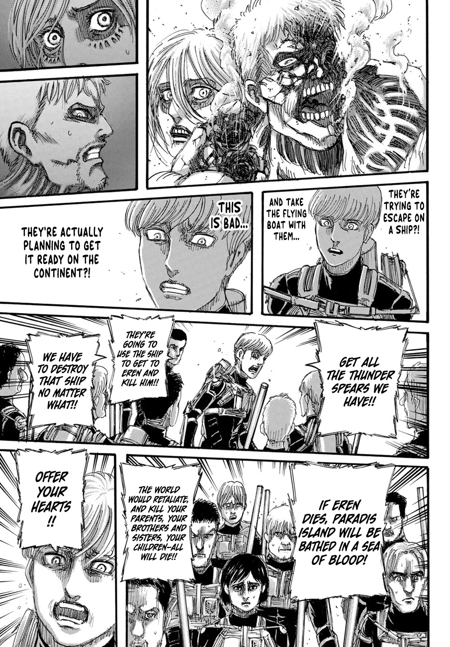 Attack on Titan manga, chapter 129, page 17 of 45