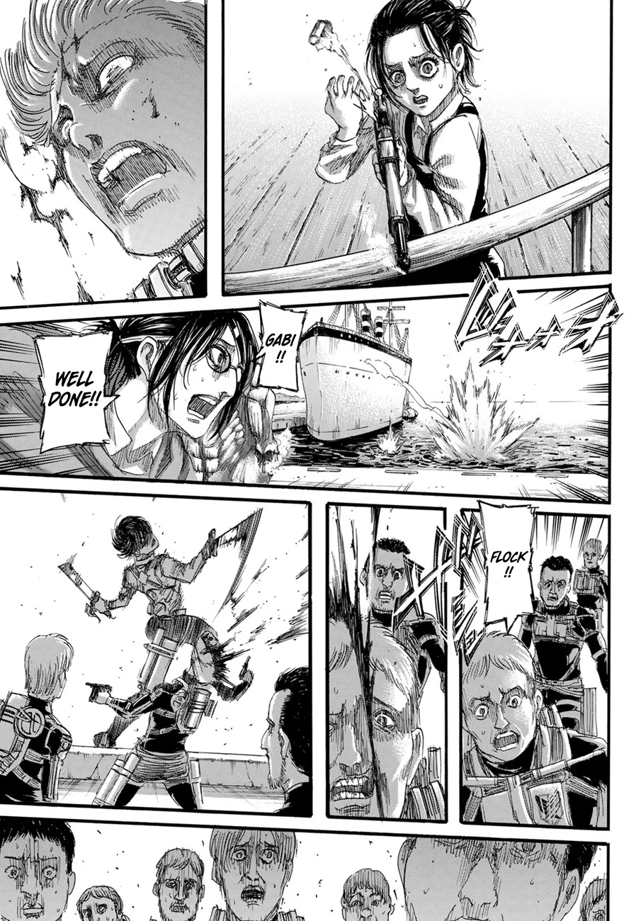 Attack on Titan manga, chapter 129, page 33 of 45