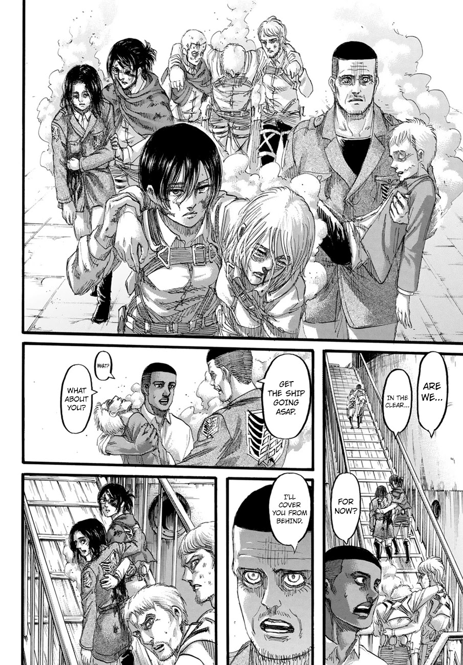 Attack on Titan manga, chapter 129, page 38 of 45