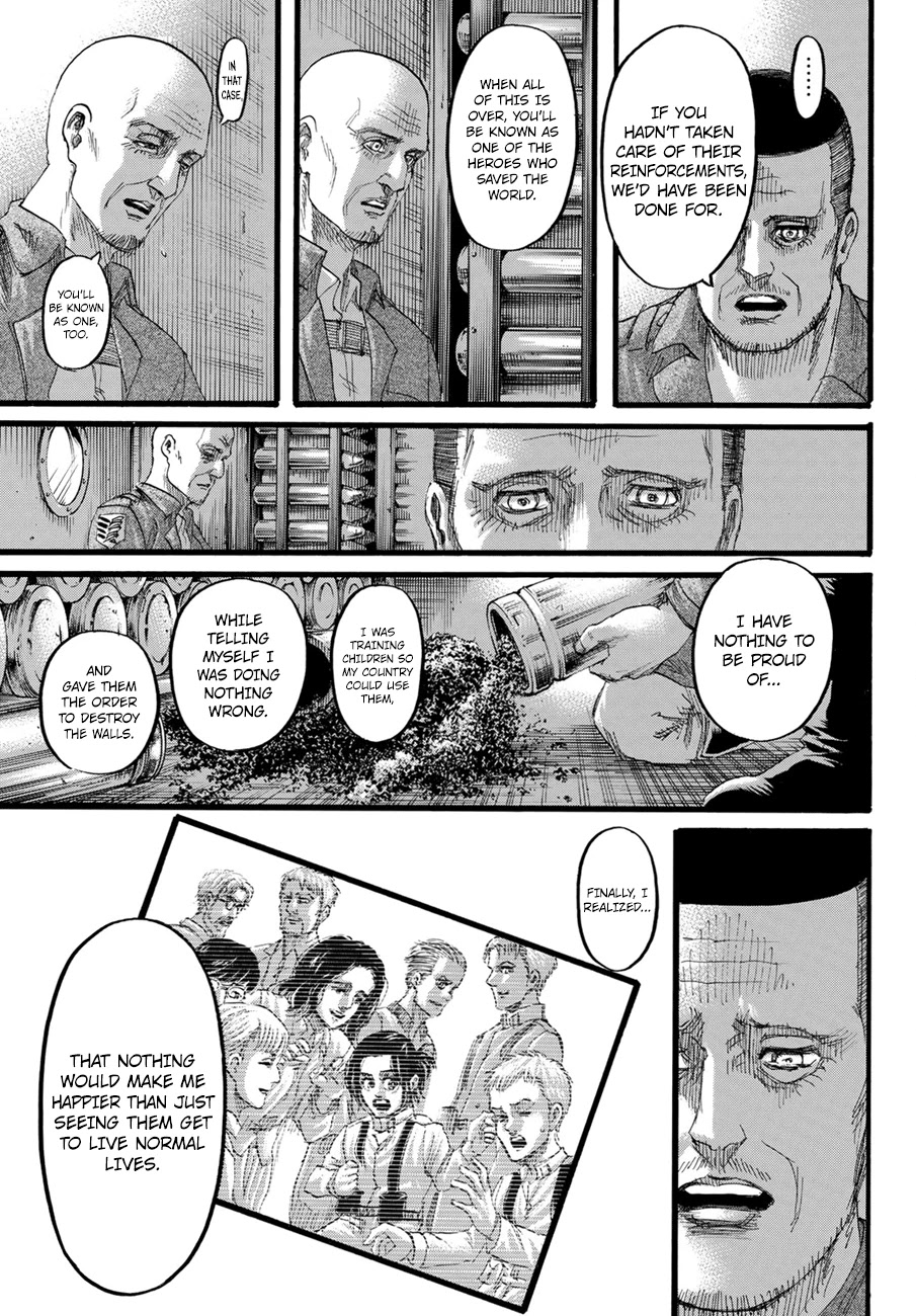 Attack on Titan manga, chapter 129, page 43 of 45