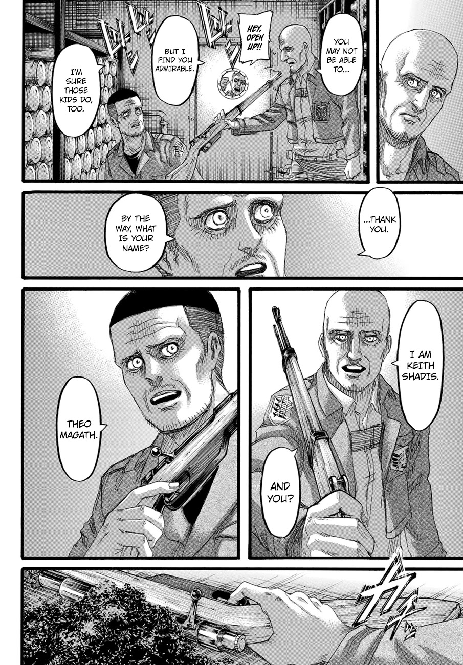 Attack on Titan manga, chapter 129, page 44 of 45