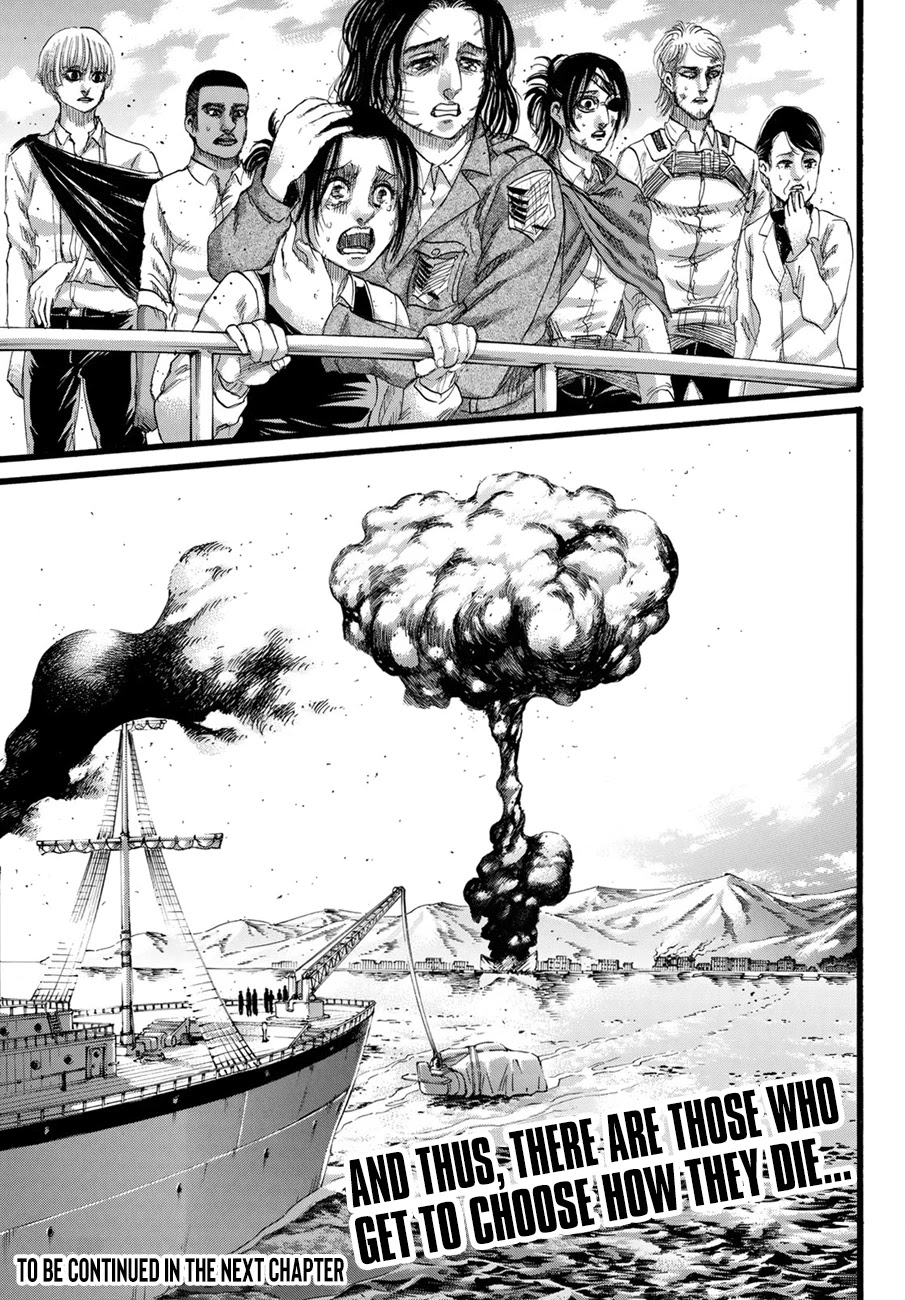 Attack on Titan manga, chapter 129, page 45 of 45