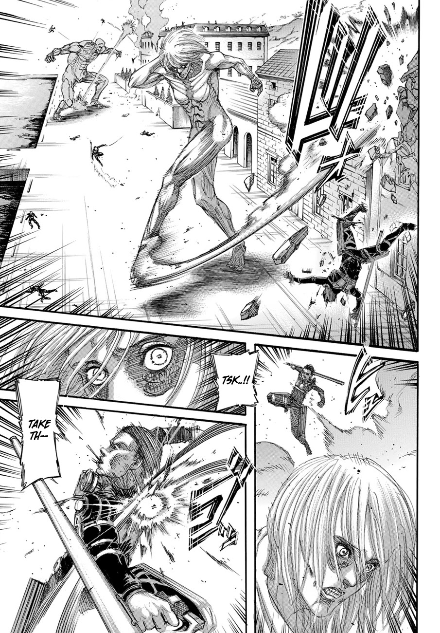 Attack on Titan manga, chapter 129, page 9 of 45