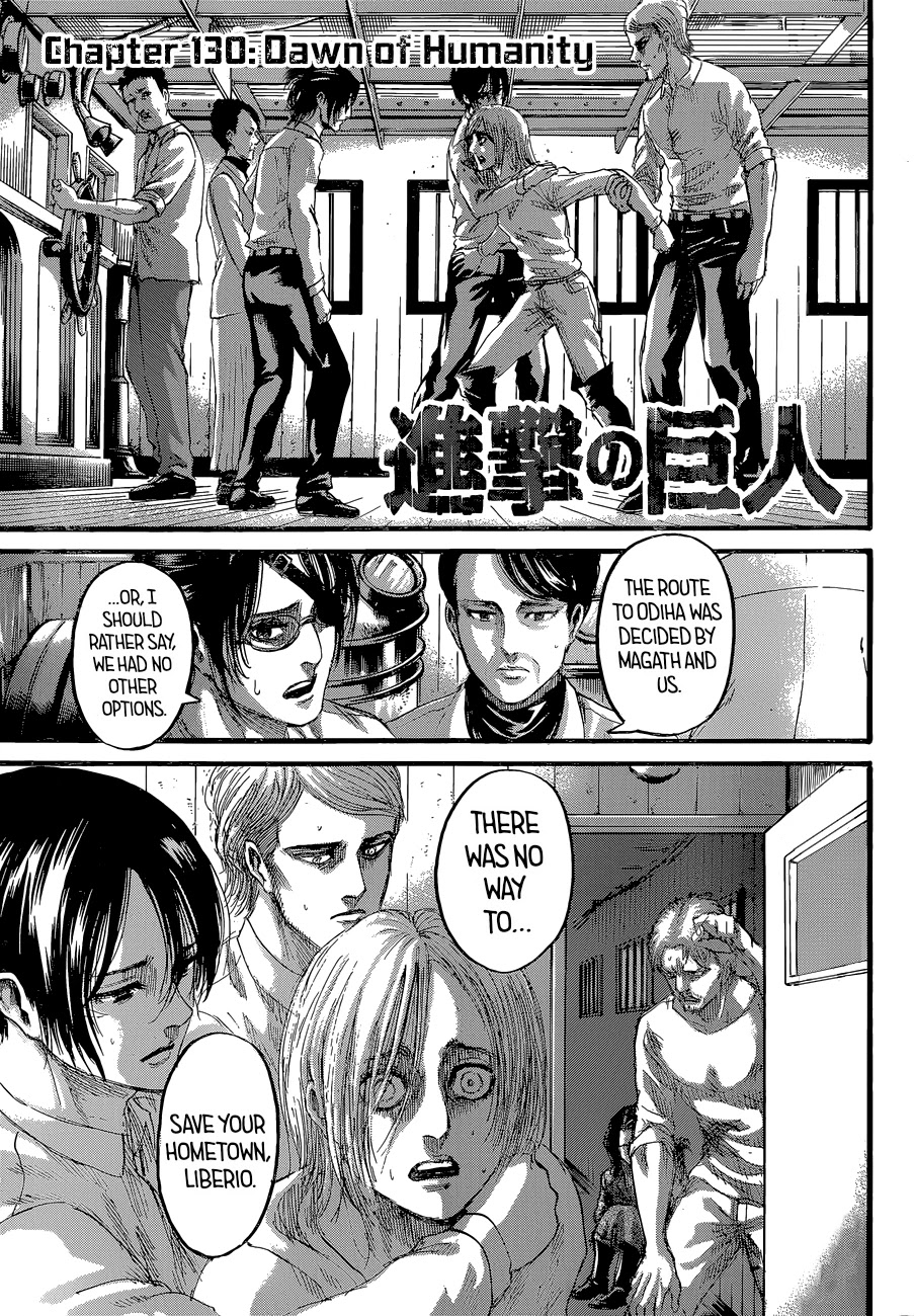 Attack on Titan Chapter 130 page 2 - Chapter 130: Dawn of Humanity